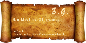Barthalis Gilgames névjegykártya